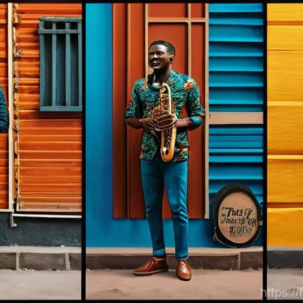 토고 유명 가수 및 음악가 - Here are three detailed image prompts in English, inspired by the Togolese music scene: